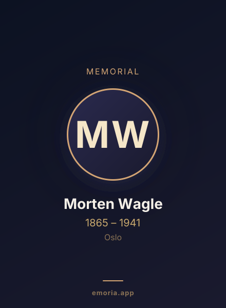 Memorial portrait of Morten Wagle