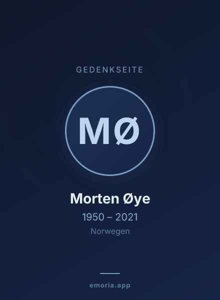 Gedenkportrait von Morten Øye