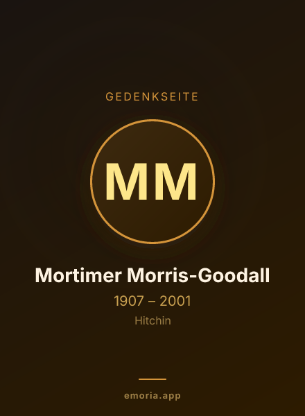 Gedenkportrait von Mortimer Morris-Goodall