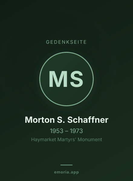 Gedenkportrait von Morton S. Schaffner