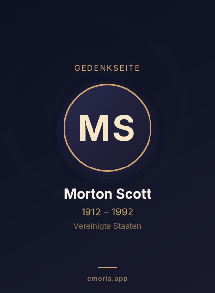 Gedenkportrait von Morton Scott
