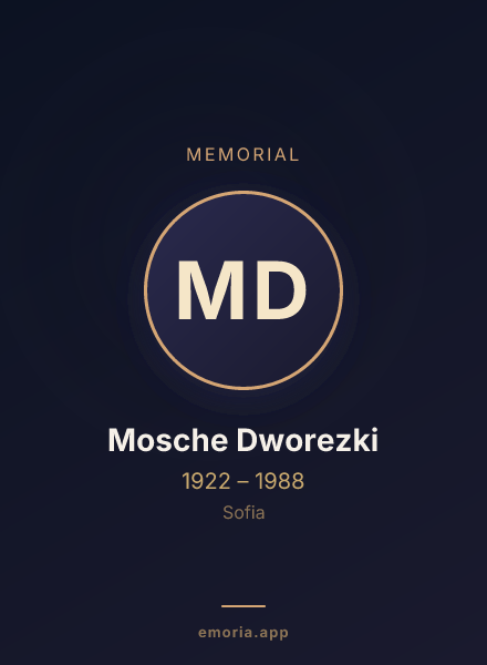 Memorial portrait of Mosche Dworezki