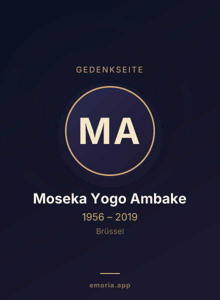 Gedenkportrait von Moseka Yogo Ambake