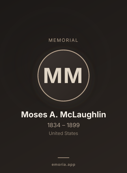 Memorial portrait of Moses A. McLaughlin