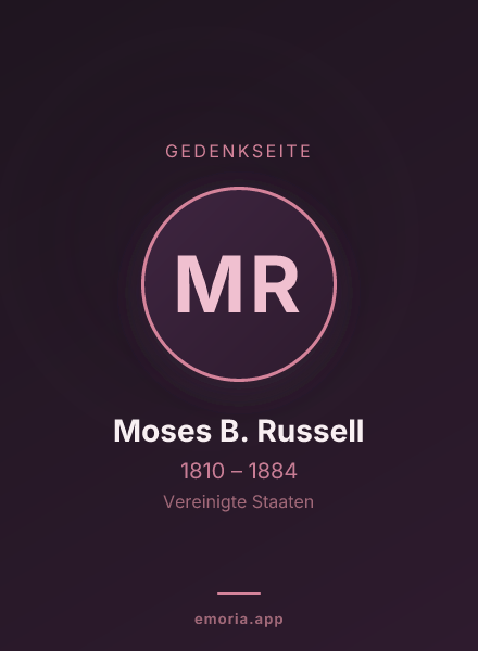 Gedenkportrait von Moses B. Russell