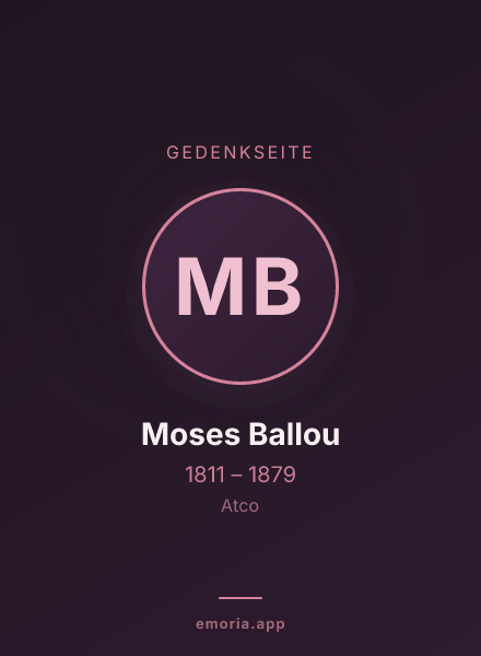 Gedenkportrait von Moses Ballou