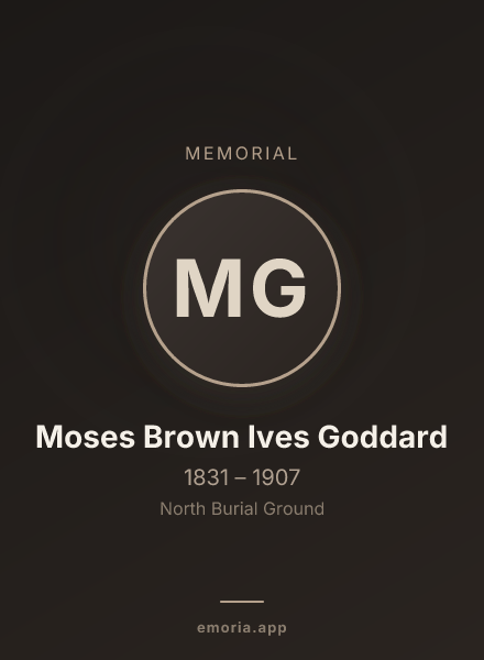 Memorial portrait of Moses Brown Ives Goddard