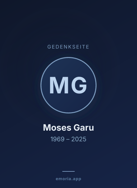 Gedenkportrait von Moses Garu