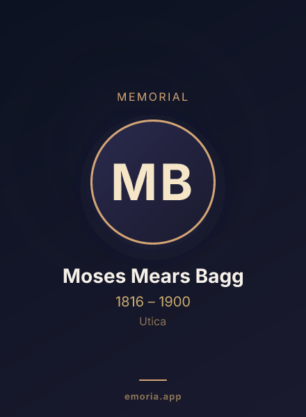Memorial portrait of Moses Mears Bagg