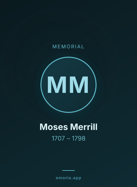 Memorial portrait of Moses Merrill