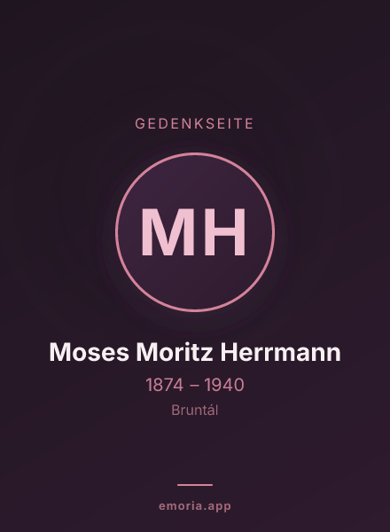 Gedenkportrait von Moses Moritz Herrmann