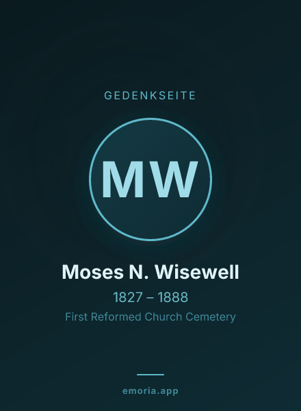 Gedenkportrait von Moses N. Wisewell