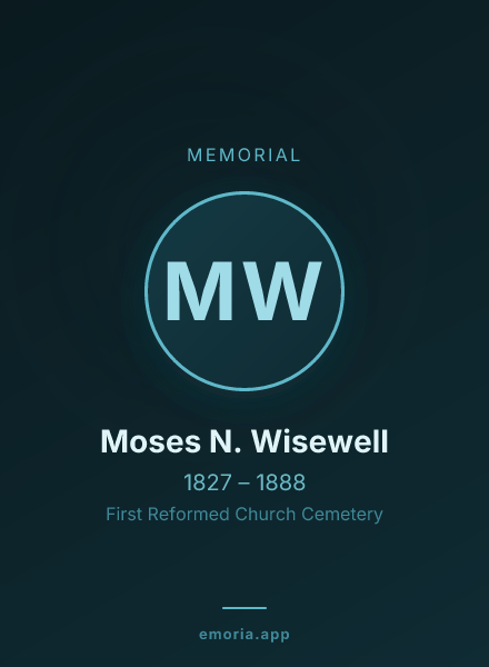 Memorial portrait of Moses N. Wisewell