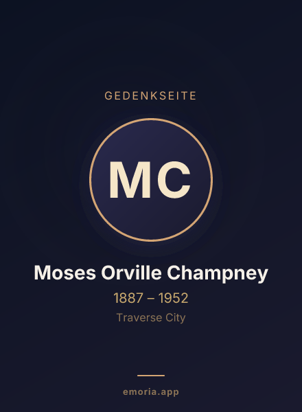 Gedenkportrait von Moses Orville Champney