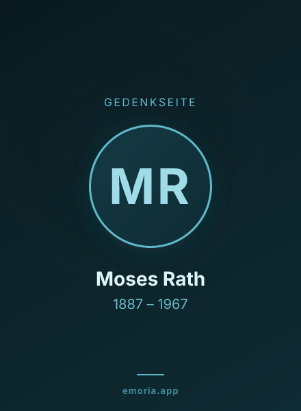 Gedenkportrait von Moses Rath