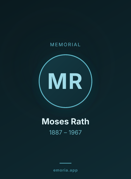 Memorial portrait of Moses Rath