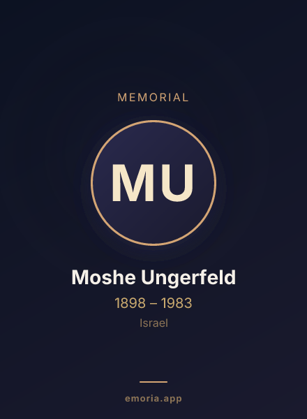 Memorial portrait of Moshe Ungerfeld