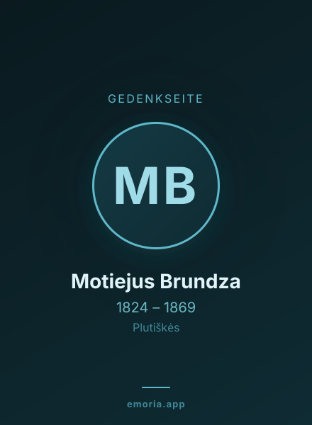 Gedenkportrait von Motiejus Brundza