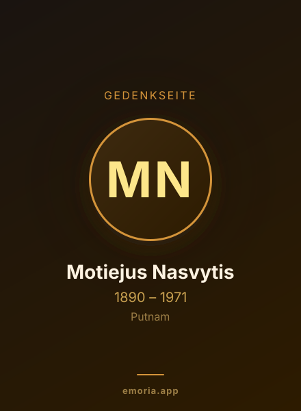 Gedenkportrait von Motiejus Nasvytis