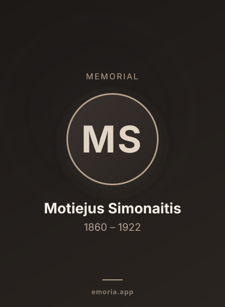 Memorial portrait of Motiejus Simonaitis