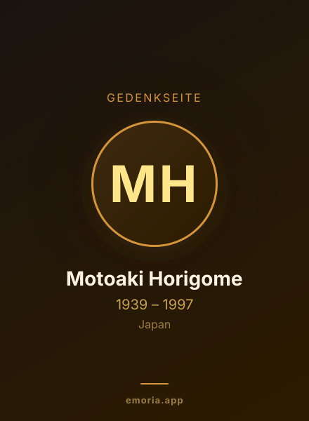 Gedenkportrait von Motoaki Horigome