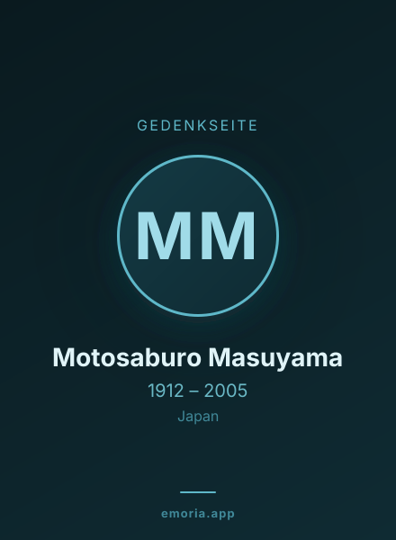 Gedenkportrait von Motosaburo Masuyama