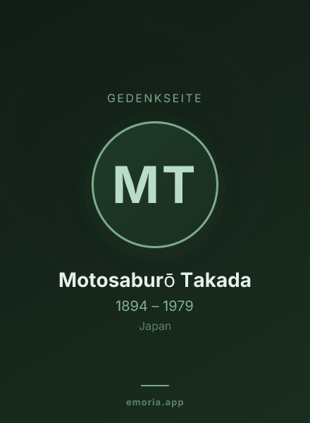 Gedenkportrait von Motosaburō Takada