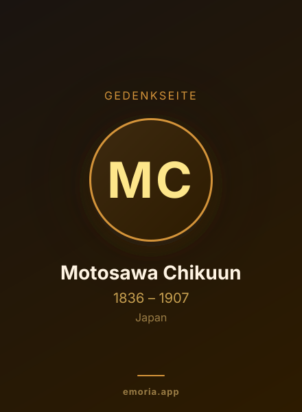 Gedenkportrait von Motosawa Chikuun