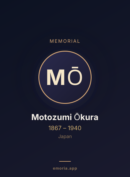 Memorial portrait of Motozumi Ōkura