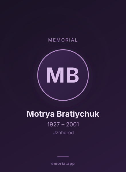 Memorial portrait of Motrya Bratiychuk