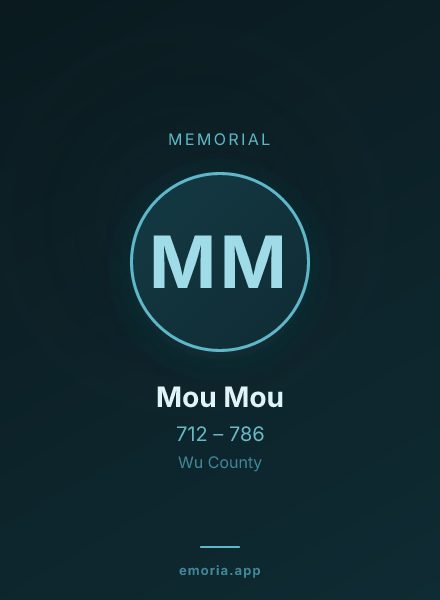 Memorial portrait of Mou Mou