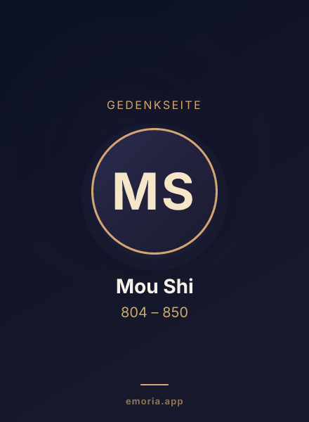 Gedenkportrait von Mou Shi