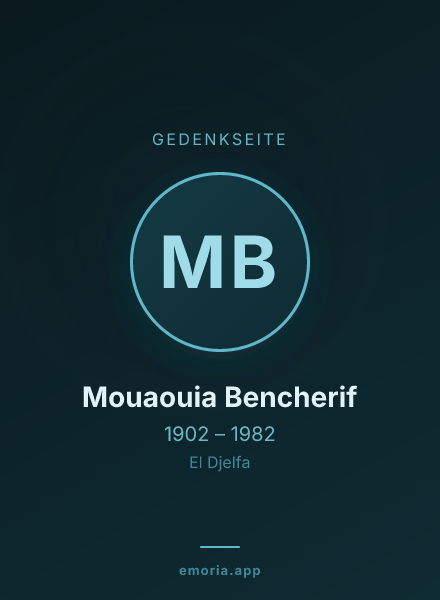 Gedenkportrait von Mouaouia Bencherif