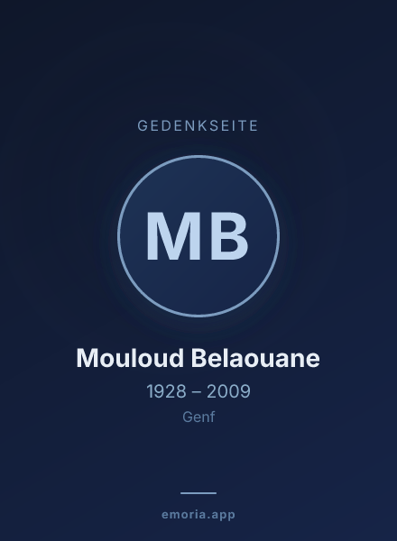 Gedenkportrait von Mouloud Belaouane