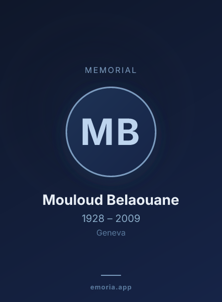 Memorial portrait of Mouloud Belaouane