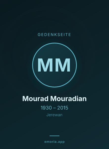 Gedenkportrait von Mourad Mouradian