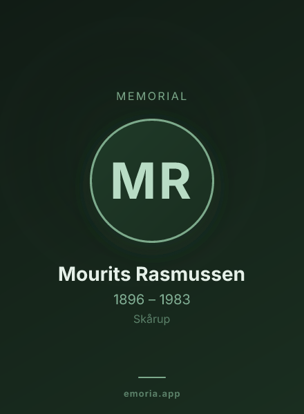 Memorial portrait of Mourits Rasmussen