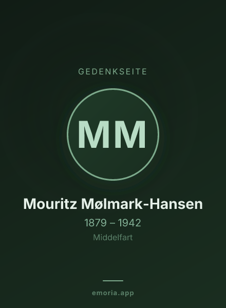 Gedenkportrait von Mouritz Mølmark-Hansen