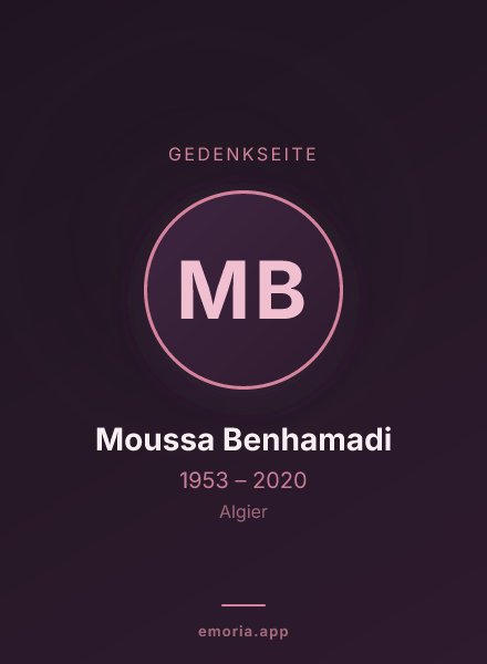Gedenkportrait von Moussa Benhamadi
