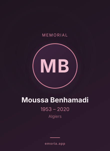 Memorial portrait of Moussa Benhamadi