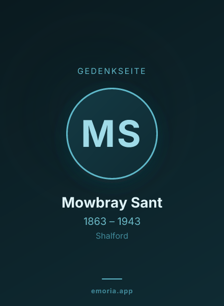 Gedenkportrait von Mowbray Sant