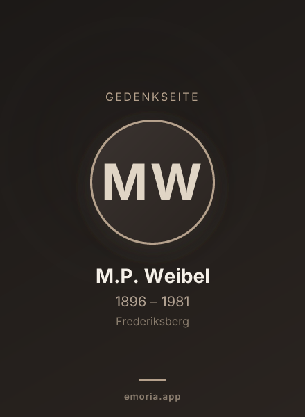 Gedenkportrait von M.P. Weibel