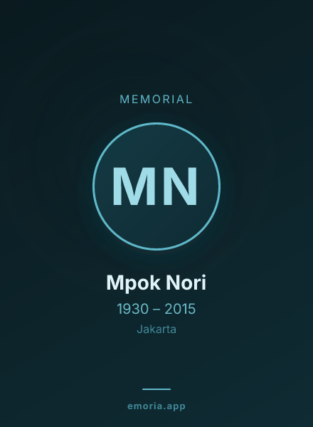 Memorial portrait of Mpok Nori