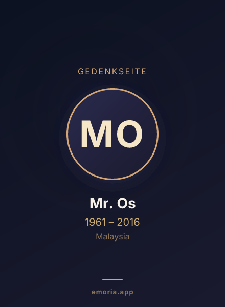 Gedenkportrait von Mr. Os