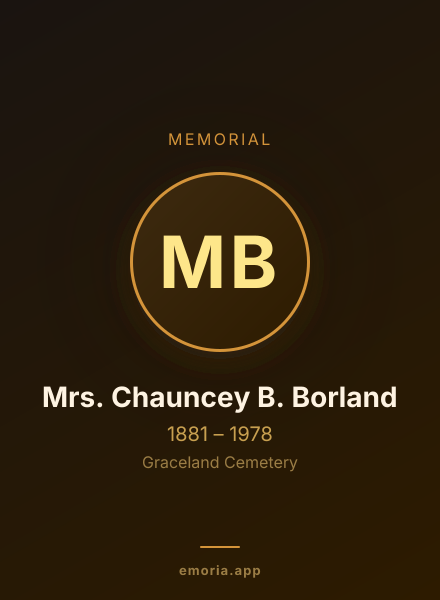 Memorial portrait of Mrs. Chauncey B. Borland
