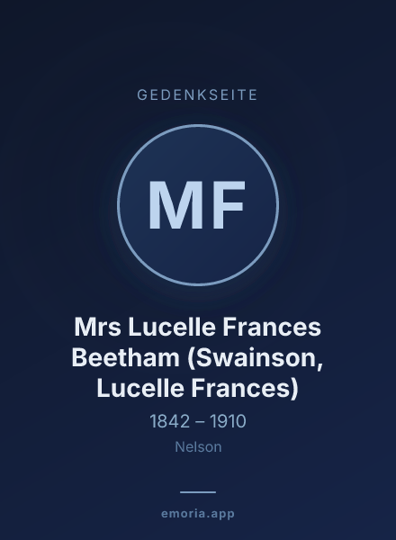 Gedenkportrait von Mrs Lucelle Frances Beetham (Swainson, Lucelle Frances)