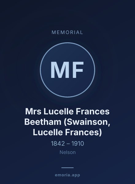 Memorial portrait of Mrs Lucelle Frances Beetham (Swainson, Lucelle Frances)