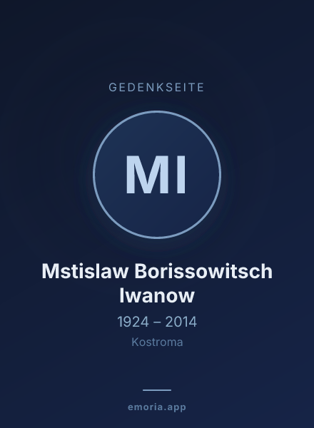 Gedenkportrait von Mstislaw Borissowitsch Iwanow