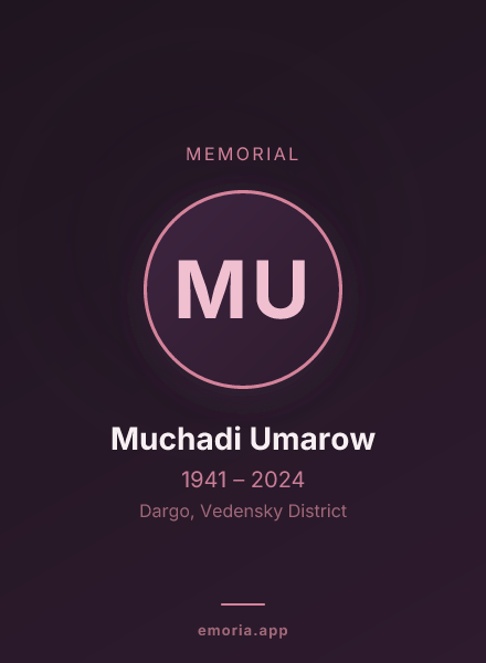 Memorial portrait of Muchadi Umarow
