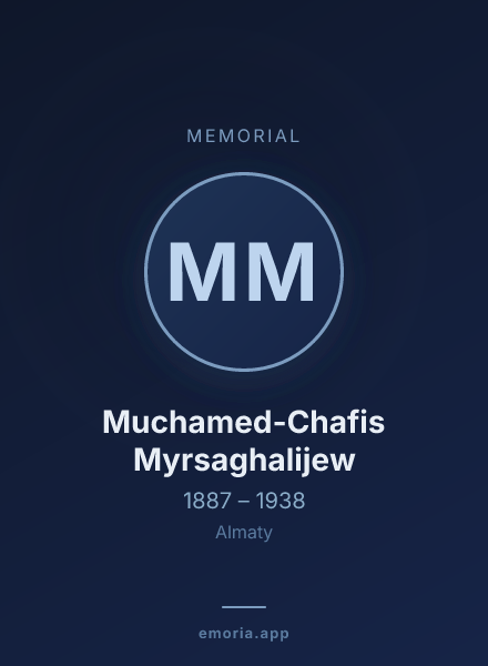 Memorial portrait of Muchamed-Chafis Myrsaghalijew